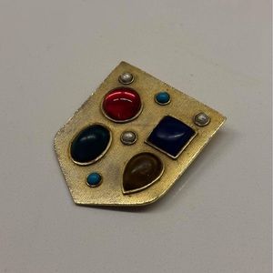 Vintage Medieval Golden Colored Brooch
